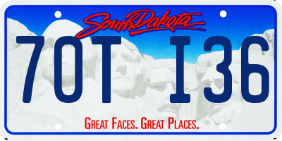 SD license plate 70TI36