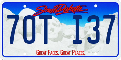 SD license plate 70TI37