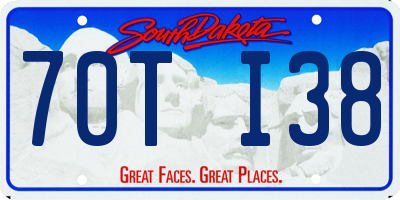 SD license plate 70TI38