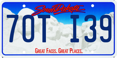 SD license plate 70TI39