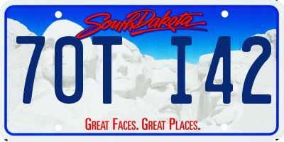 SD license plate 70TI42