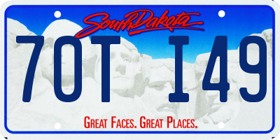 SD license plate 70TI49