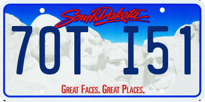 SD license plate 70TI51
