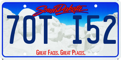 SD license plate 70TI52