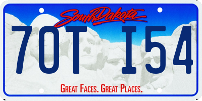SD license plate 70TI54