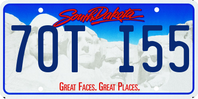 SD license plate 70TI55