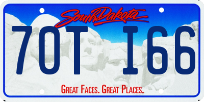 SD license plate 70TI66