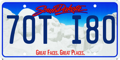 SD license plate 70TI80