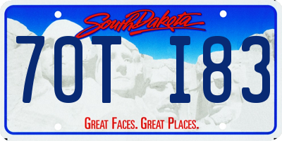 SD license plate 70TI83