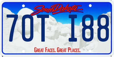 SD license plate 70TI88