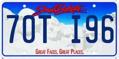 SD license plate 70TI96