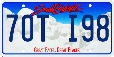 SD license plate 70TI98