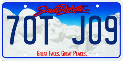 SD license plate 70TJ09