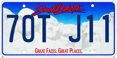 SD license plate 70TJ11