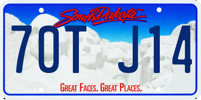 SD license plate 70TJ14