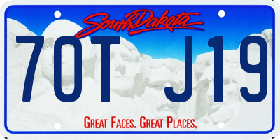 SD license plate 70TJ19