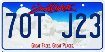 SD license plate 70TJ23