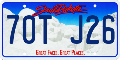 SD license plate 70TJ26