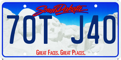 SD license plate 70TJ40