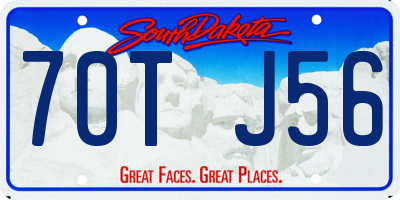 SD license plate 70TJ56