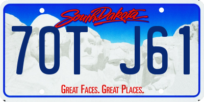 SD license plate 70TJ61