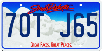 SD license plate 70TJ65