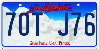 SD license plate 70TJ76