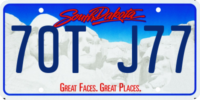 SD license plate 70TJ77