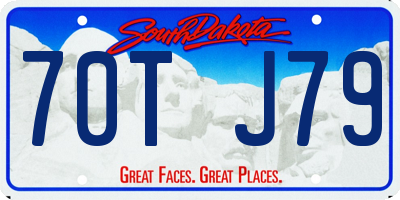 SD license plate 70TJ79