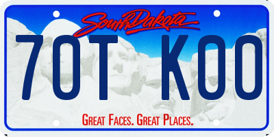 SD license plate 70TK00