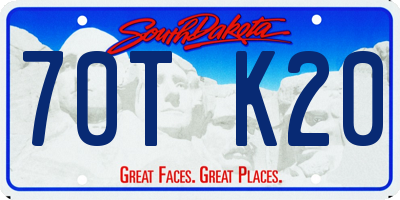 SD license plate 70TK20