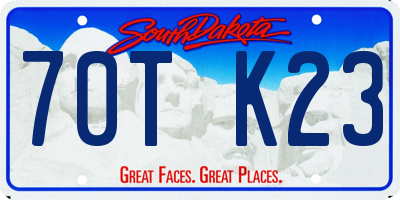 SD license plate 70TK23