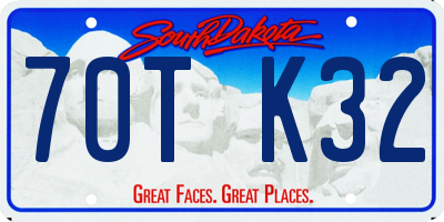 SD license plate 70TK32