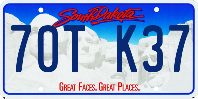 SD license plate 70TK37
