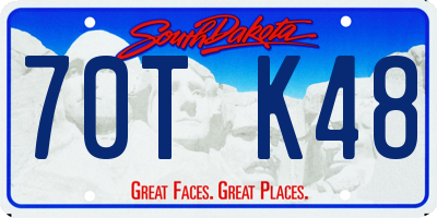 SD license plate 70TK48