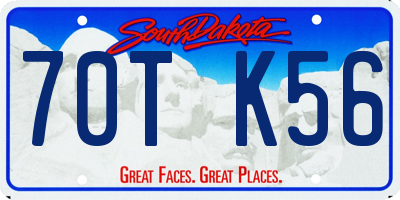 SD license plate 70TK56