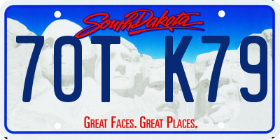 SD license plate 70TK79