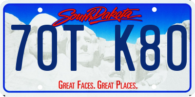 SD license plate 70TK80