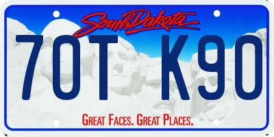 SD license plate 70TK90