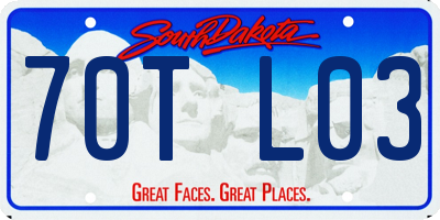 SD license plate 70TL03