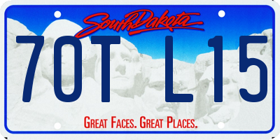 SD license plate 70TL15