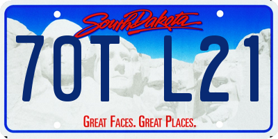 SD license plate 70TL21