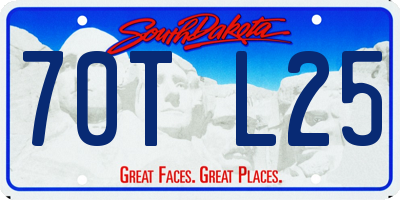SD license plate 70TL25
