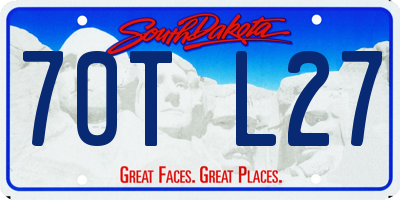SD license plate 70TL27