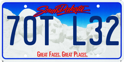 SD license plate 70TL32