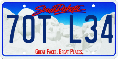 SD license plate 70TL34