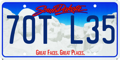 SD license plate 70TL35