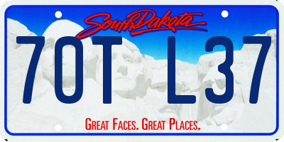 SD license plate 70TL37