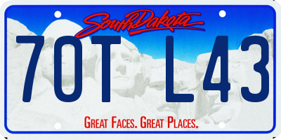 SD license plate 70TL43