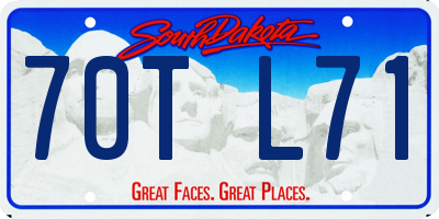 SD license plate 70TL71